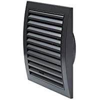 Los mejores  - Rejilla de ventilación de 125 mm de diámetro- color antracita- 190 x 190 mm- con control deslizante- rejilla de…